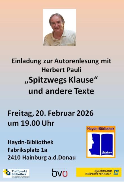 Lesung Herbert Pauli 20.02.2026