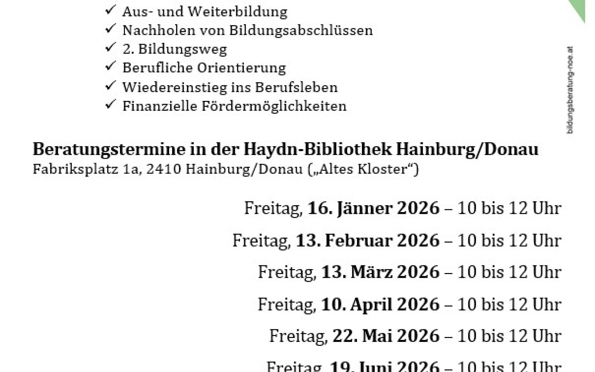 Bildungsberatung 2026