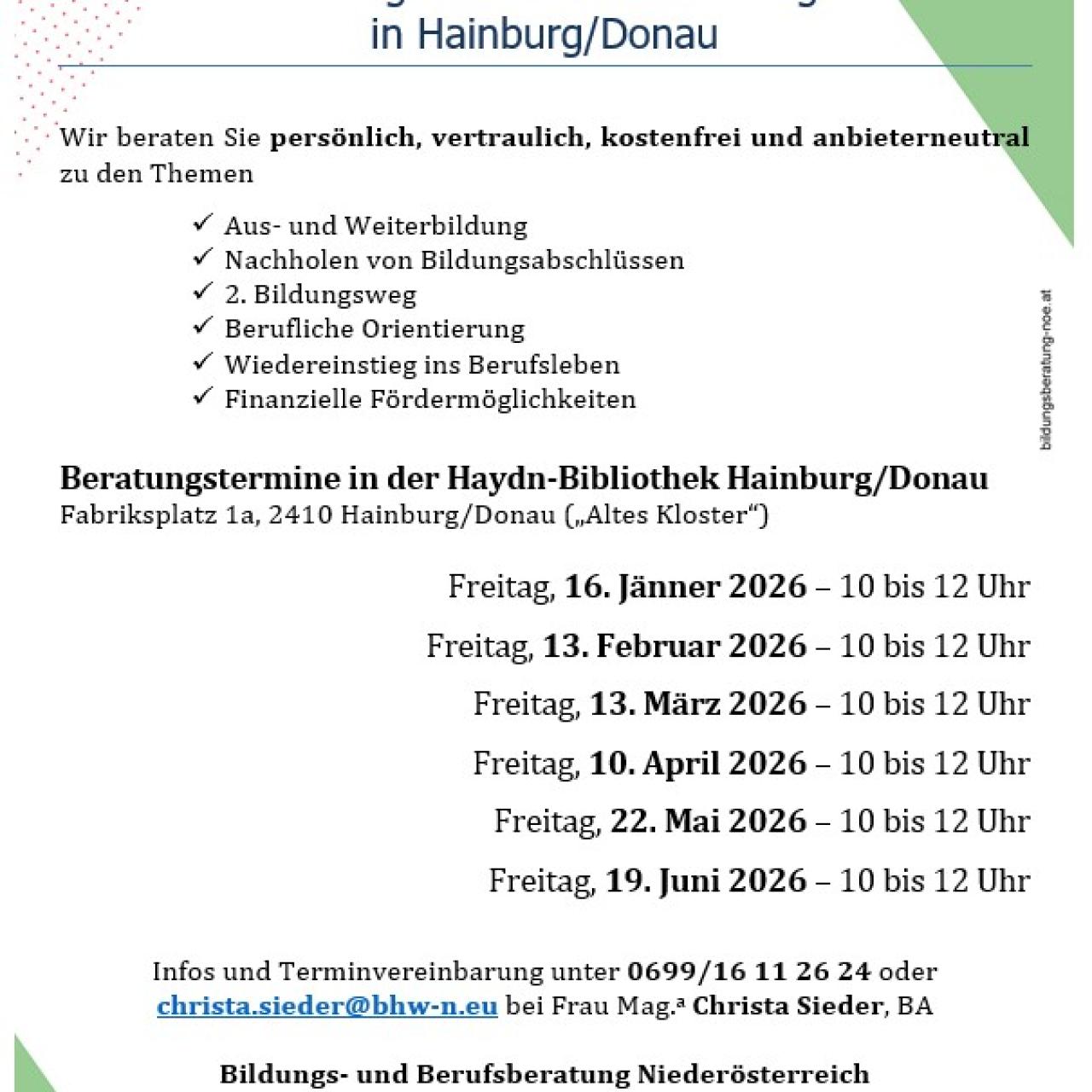 Bildungsberatung 2026